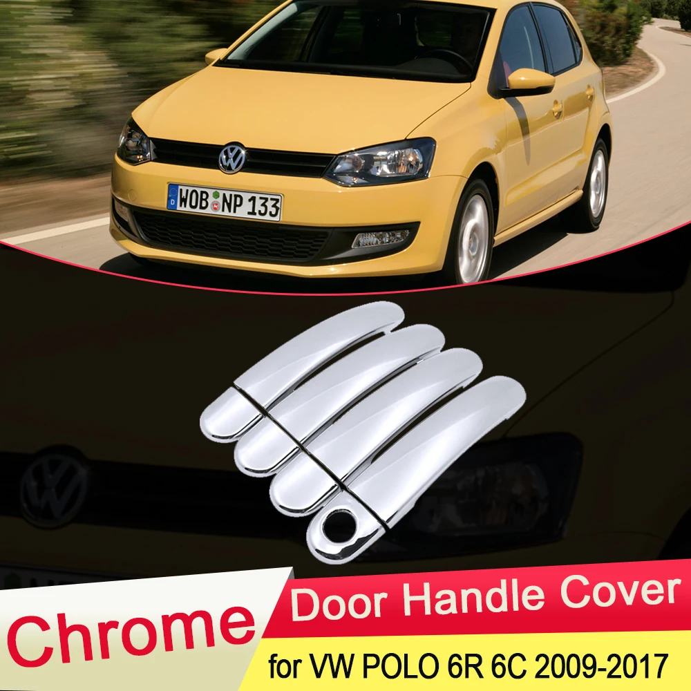 

Для Volkswagen VW POLO 6R 6C 2009 2010 2011 2012 2013 2014 2015 2016 2017 MK5 хромированная дверная ручка Накладка набор автомобильные аксессуары