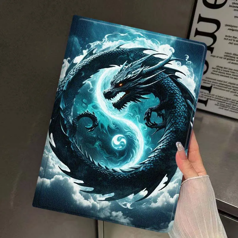 Dragon Art Fashion Trend Cover For iPad Pro Mini Air 1 2 3 4 5 6 7 10 11 th 8 9 gen 11 M4 M5 Foldable Tablet Case