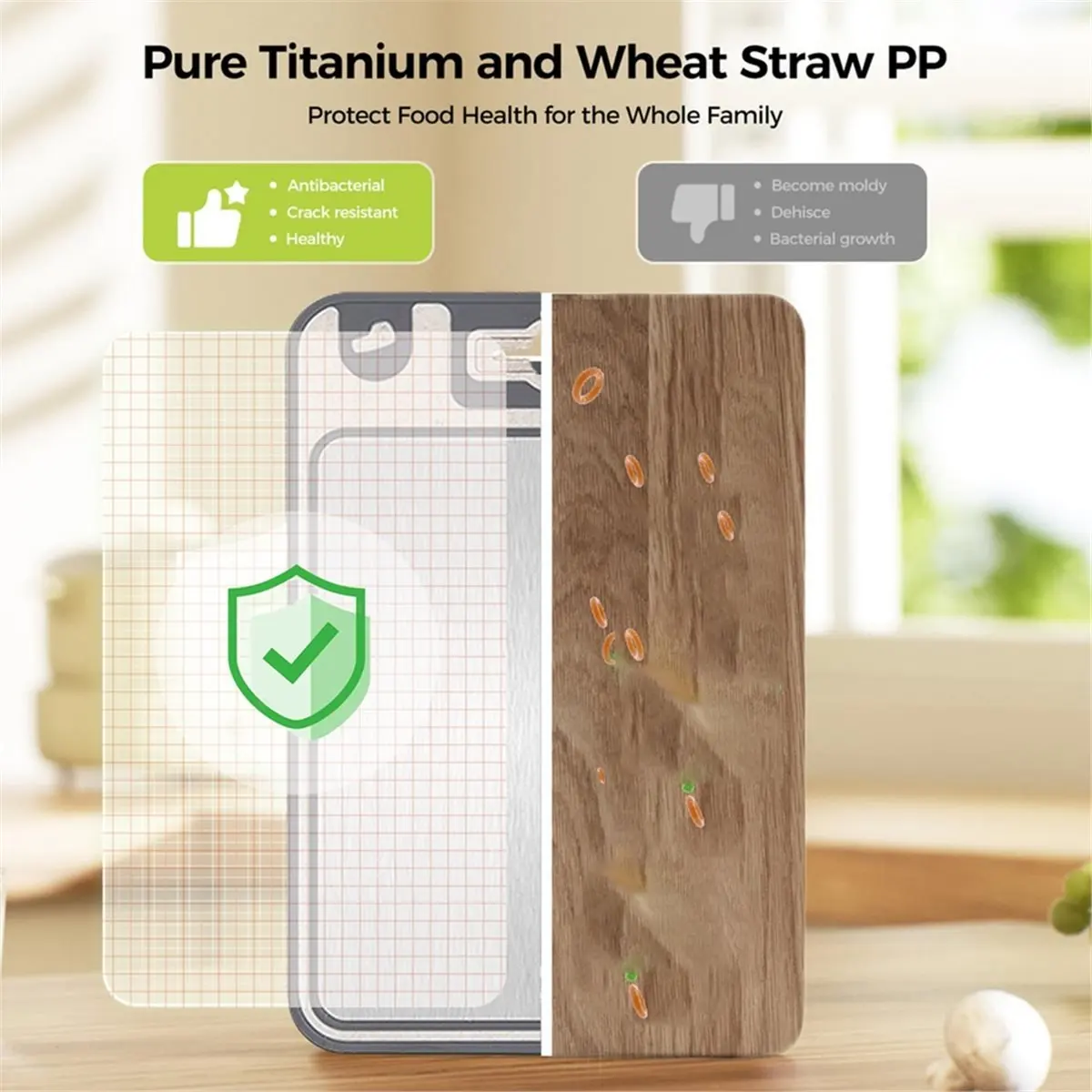 A67T NEW Double-Sided Multifunctional Cutting Board Cutting Board Cutting Board Stainless Steel Cutting Board