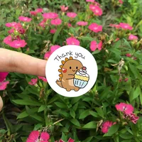 50/100/500pcs 1 Inch Thank You Stickers Cartoon Dinosaur Labels for Packaging Baking Labels Gifts Seal Decor Children's Stickers 5