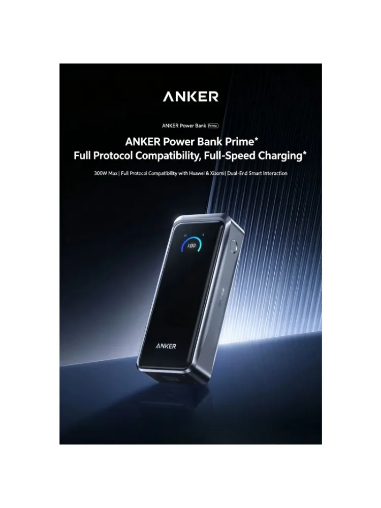 Anker Prime 300W Power Bank 26250mAh 3C Certified Portable Charger