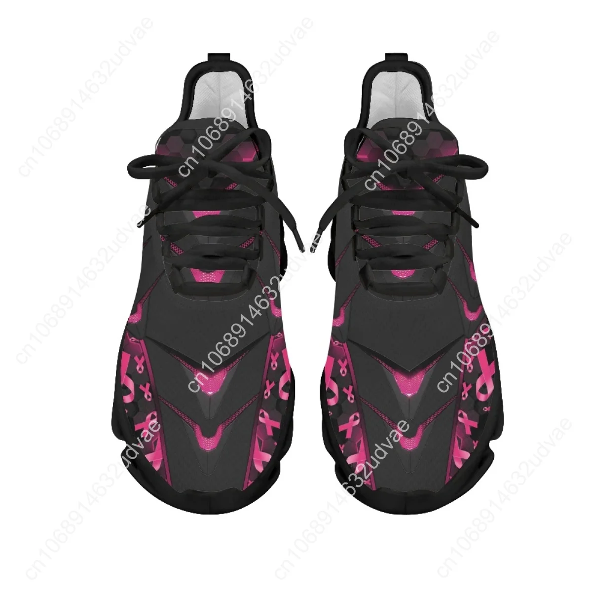 Breast Cancer Shoes Light Soft Flats for Women I Wear Pink Breast Cancer Mesh Sneakers Outdoor Walking Footwear 2023