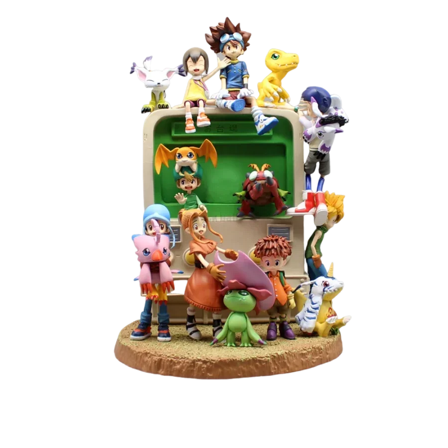 34cm Digimon Adventure Anime Figure Family Portraits Figures Pvc Statue Model Doll Collection Room Decoration Toys Birthday Gift