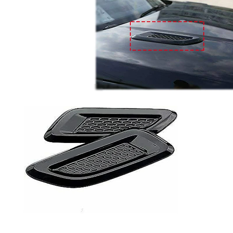 

1 пара автомобильных глянцевых черных манекенов капота, вентиляционная планка, накладка на крыло для Range Rover EVOQUE 2011 2012 2013 2018, автомобильные аксессуары, часть