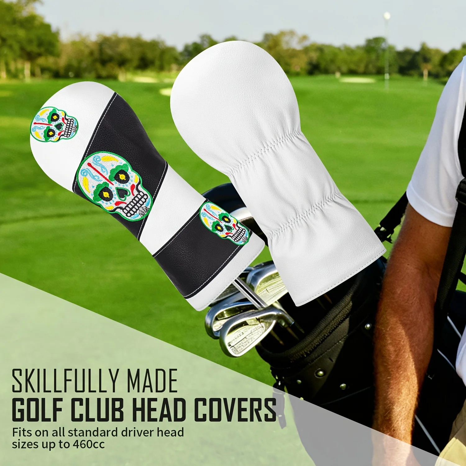A High-Quality Skull Design Golf Club Head Cover-a Protective Sleeve for Golf Clubs (Suitable for Drivers,Fairways And Hybrids) image 4