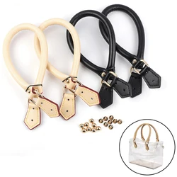 2pcs Leather Purse Handles Replacement Tote Bag Strap for Women DIY Handbag Shoulder Straps Bag Belt Handmade Accessories 40cm