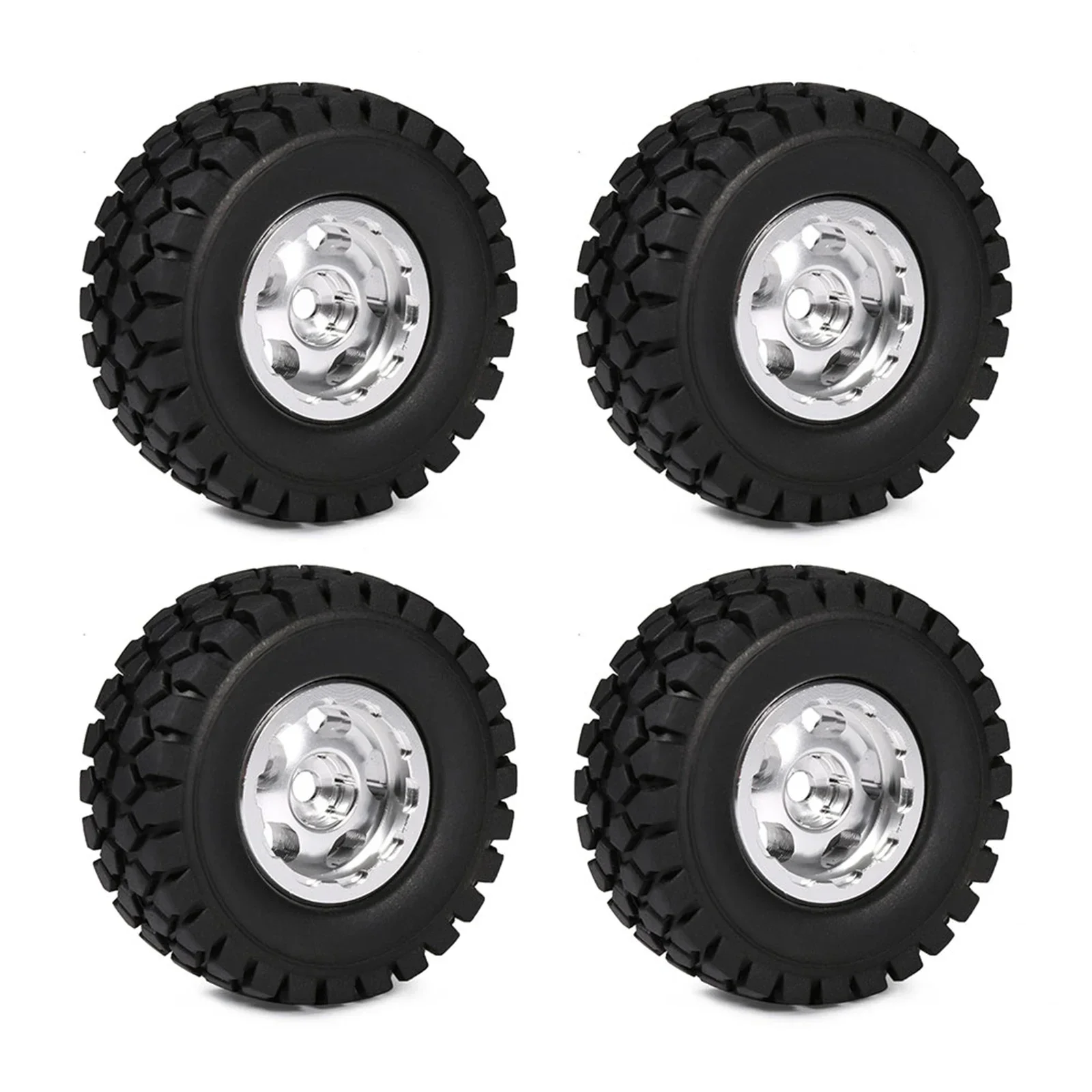 4pcs 1/18 wheel hub tires FOR TRX4M 1/24 SCX24 AX24 FCX24 RC Cralwer car models aluminum alloy CNC RC Car rc truck upgrade parts