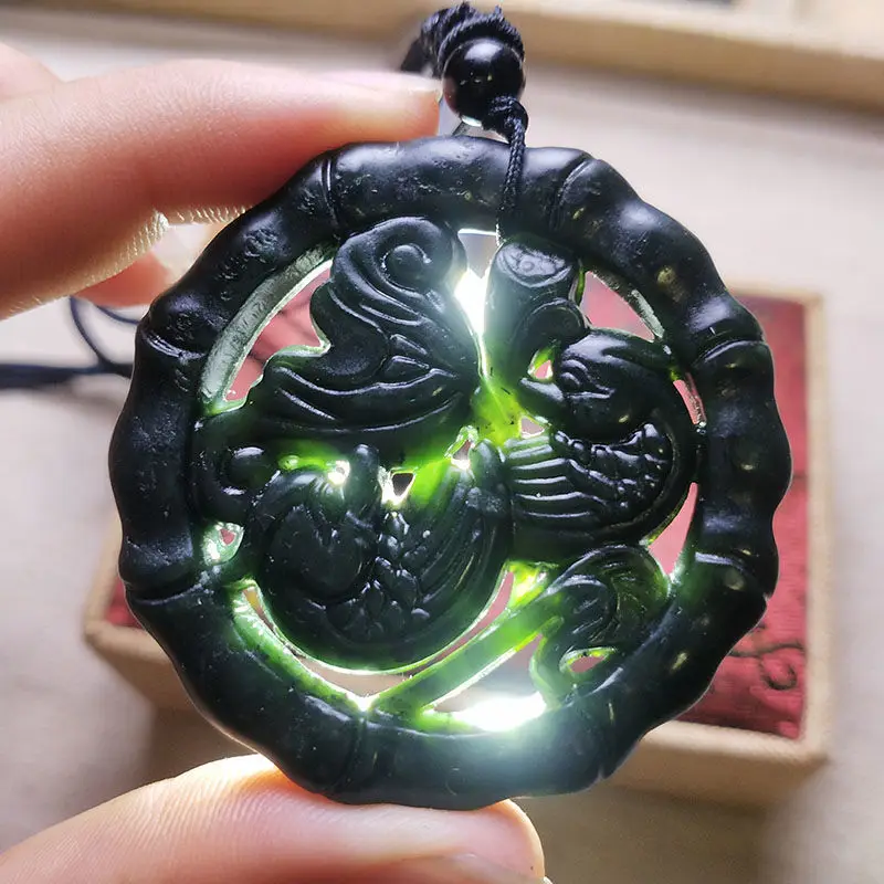 

Mandarin Duck Pendant Necklace Hollow Couple Pendant