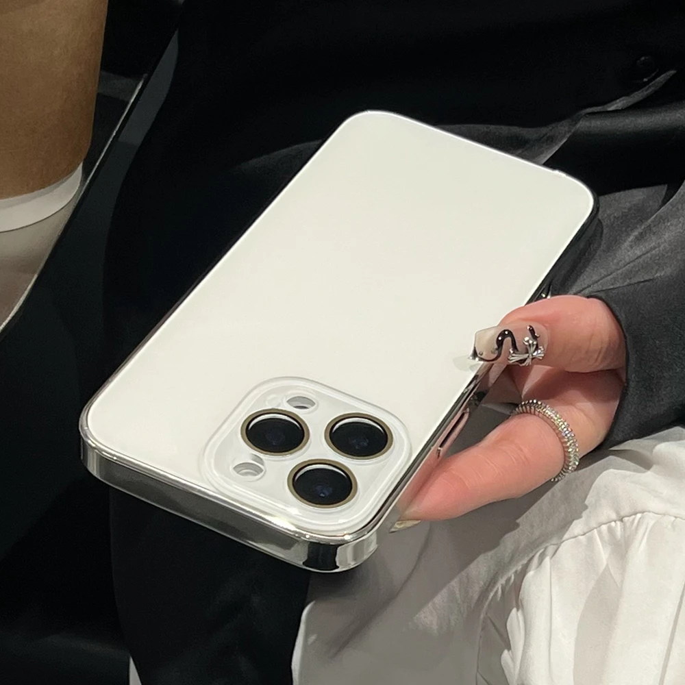 Luxuriöse, glänzende Handyhülle aus Glas für iPhone 18, 17, 15, 16 Pro Max, 14, 13, 12, 11 mit Kameraschutz, stoßfestem Rahmen und harter Schutzhülle. – Detail 12