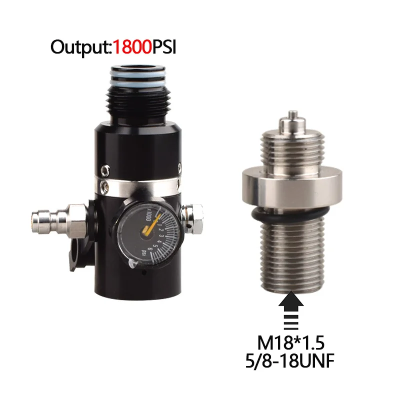 regolatore-d'aria-hpa-4500psi-ingresso-1800psi-uscita-per-serbatoio-m18-15-5-8-18unf-per-attacchi-per-acqua-compressa-subacquea