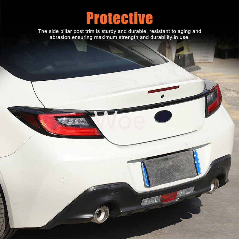 WoeFor Subaru BRZ 2022 2023 2024 rear car logo decorative ring Car logo decorative ring ABS Piano black Car decorative accessori - view 2
