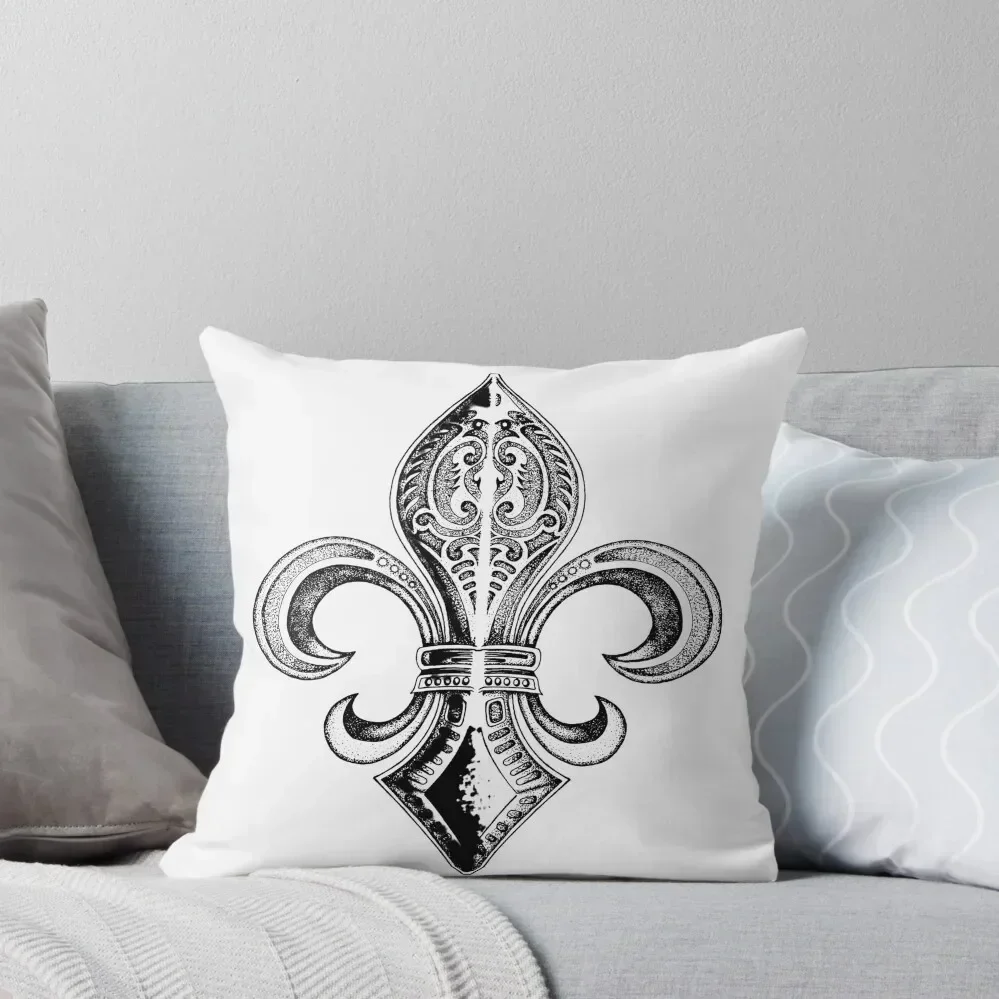

Fleur de Lis Throw Pillow Luxury Pillow Case anime girl Christmas s Covers Luxury Pillow Cover
