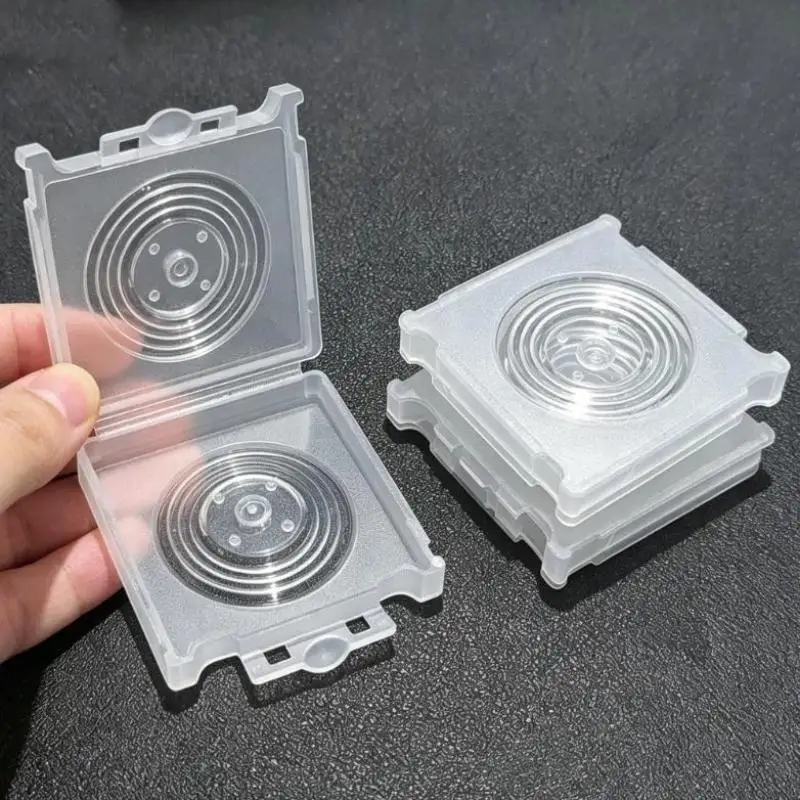 Watch Dial Storage Box 1/3/5PCS Transparent Dustproof Snap Lock Closure Portable for Watch Collectors Travel Use