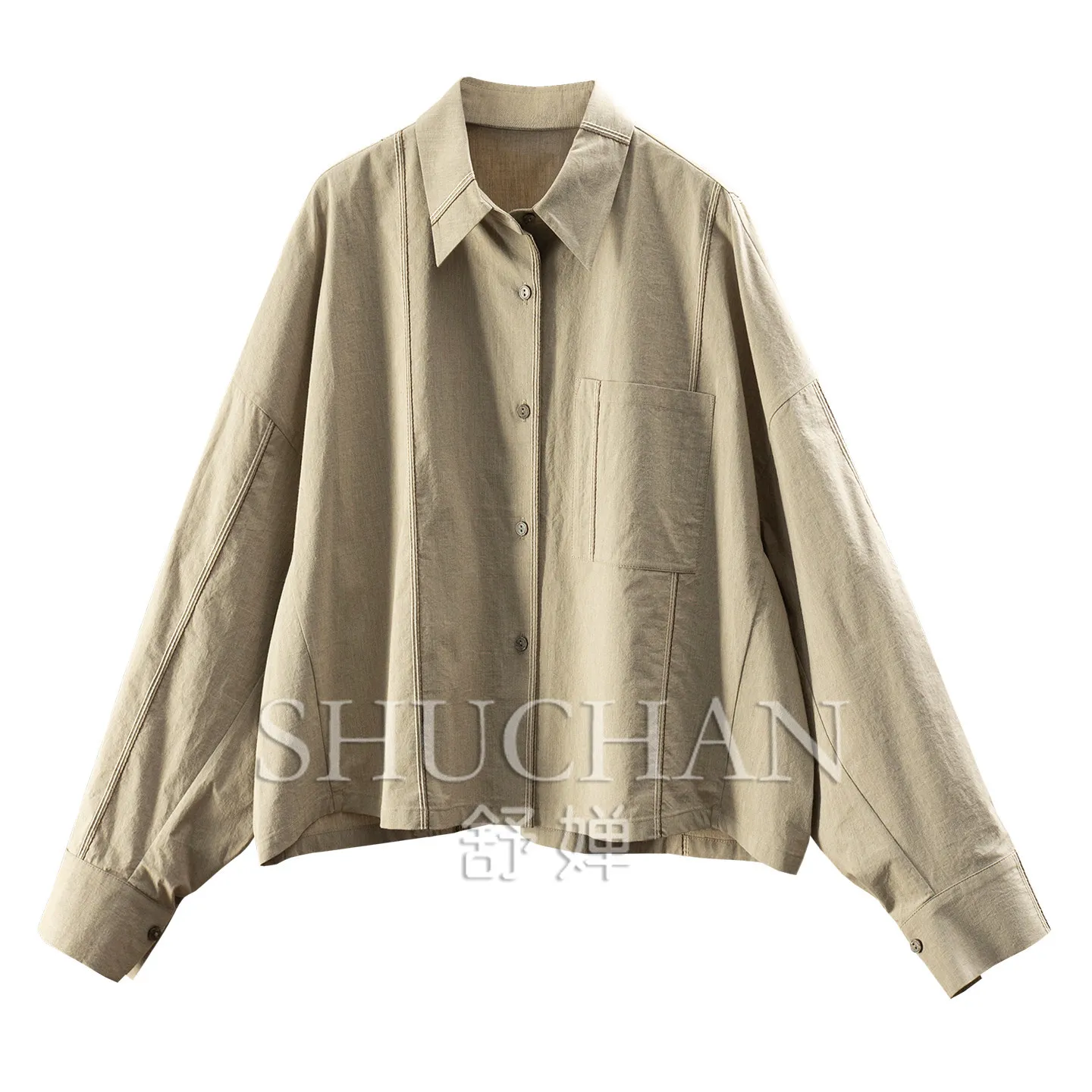 High-quality Horses Cotton Bright Thread Deconstruction Shirt Women's E145 Blusas Mujer De Moda 2026 Verano