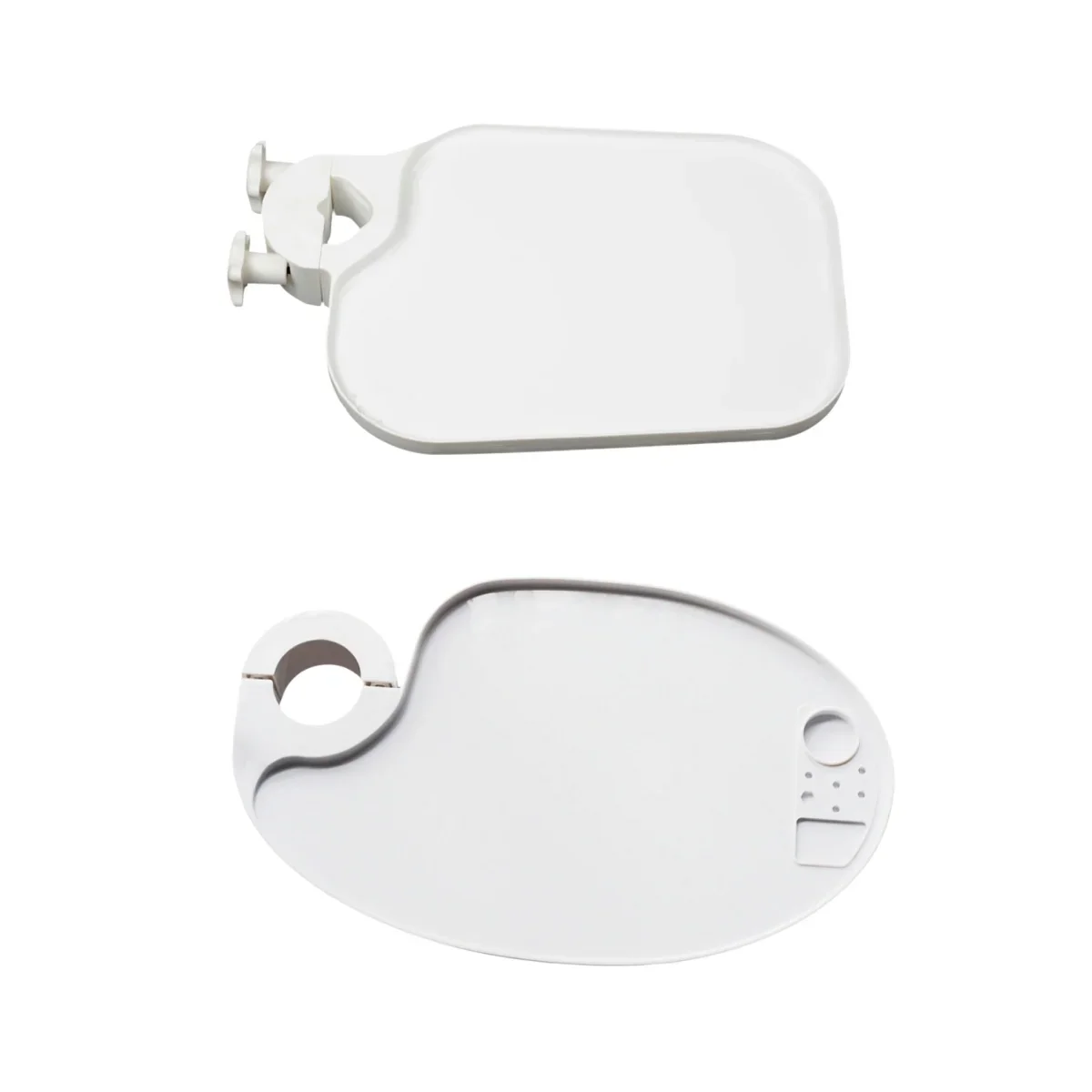 2Type Adjustable 45/50mm Dental Lab Scaler Tray Rotatable Bracket 12kg Load White Plastic for Chair Unit