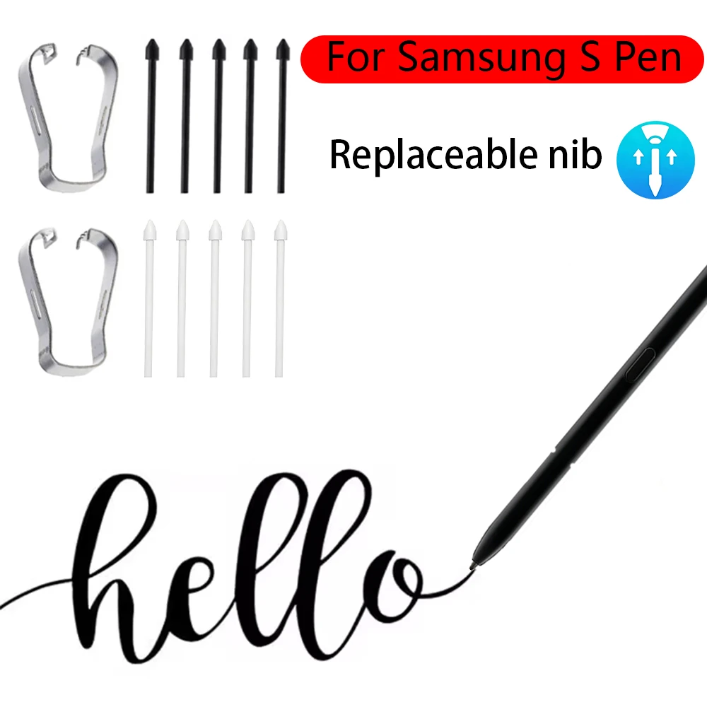 Replacement S Pen Nibs Tips with Removal Tool For Samsung Galaxy Note Series S22-S26 Ultra Tab S6lite S7 S8 S9 S11 S11 Ultra Sty