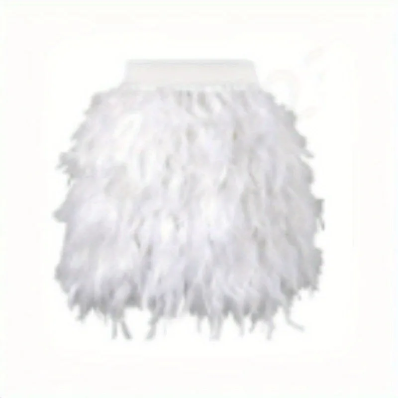 Chicken Feather Skirt Short Skirt Feather Skirt Stage Clothing Performance Clothing Street Style Irregular Skirt
