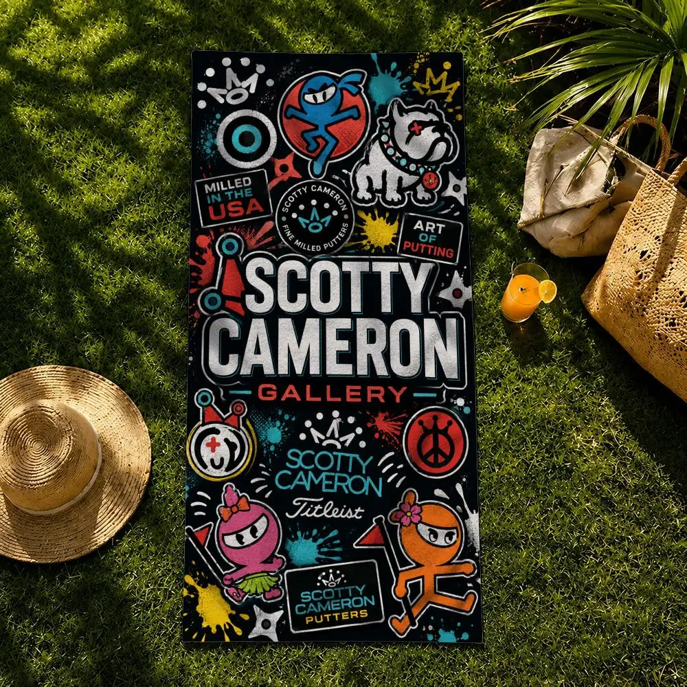 Marke Scotty Cameron Towel Handtuch, Strandtuch, schnell trocknendes, saugfähiges Badetuch zum Schwimmen, für Fitness, Camping, Outdoor-Aktivitäten – Detail 10