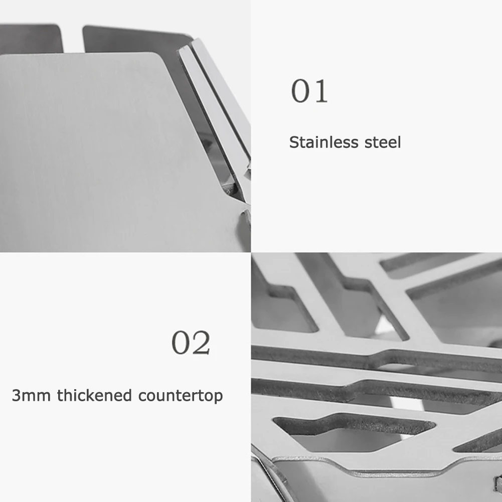 

Газовая плита для кемпинга, ветрозащитный экран, съемный ветрозащитный экран для пикника, кемпинговой плиты, подставка из нержавеющей стали, ветрозащитный экран для пешего туризма, пикника