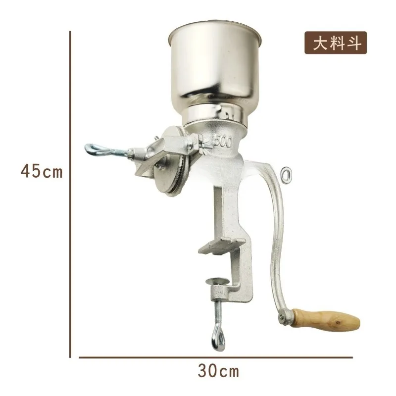 

Ручная кофемолка для дома из чугуна, для кофейных зерен и круп, с регулируемой толщиной помола