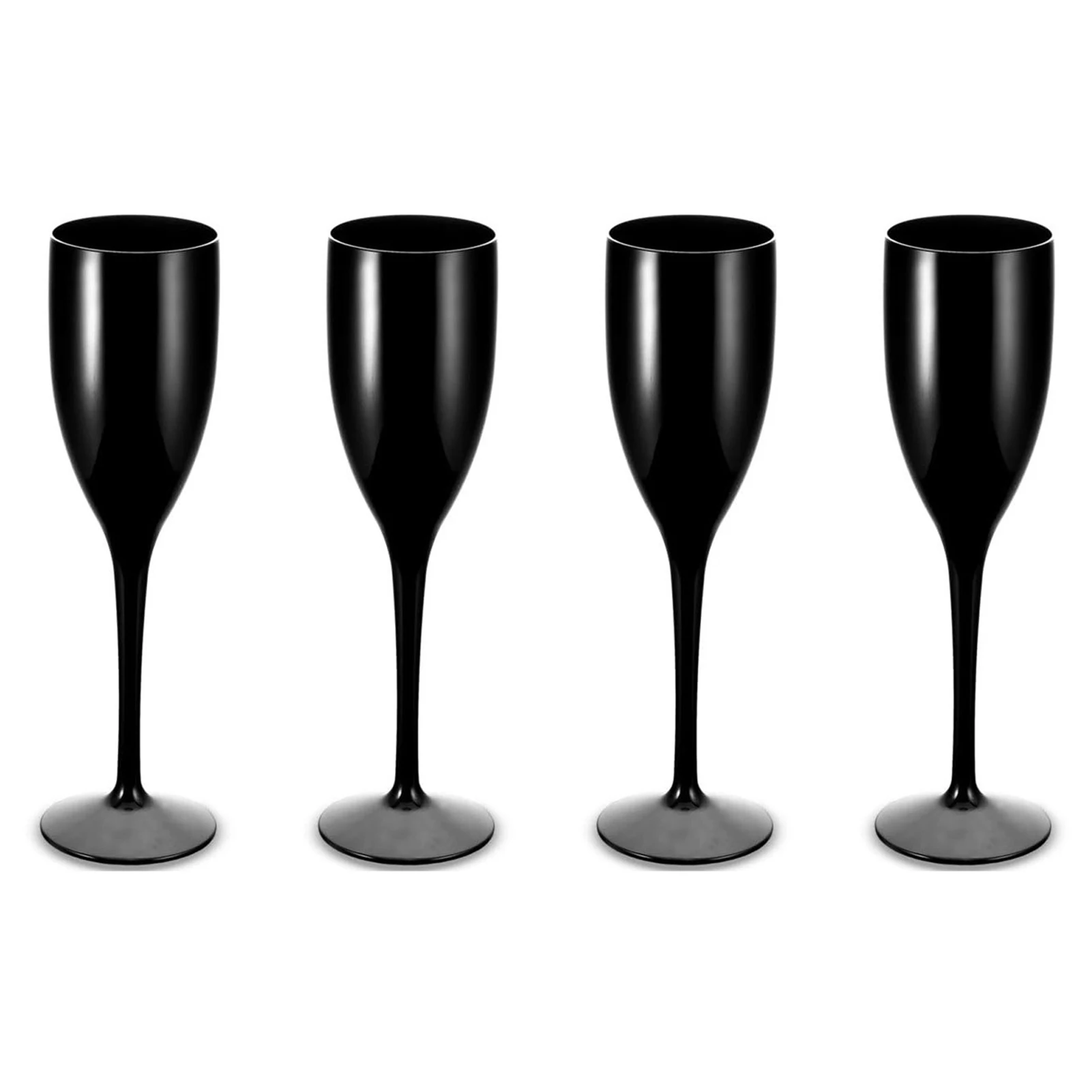 4PC/SET Champagne Flutes Glasses PP Plastic Wine Glasses Dishwasher-safe White Acrylic Champagne Glass Transparent Wine Glass