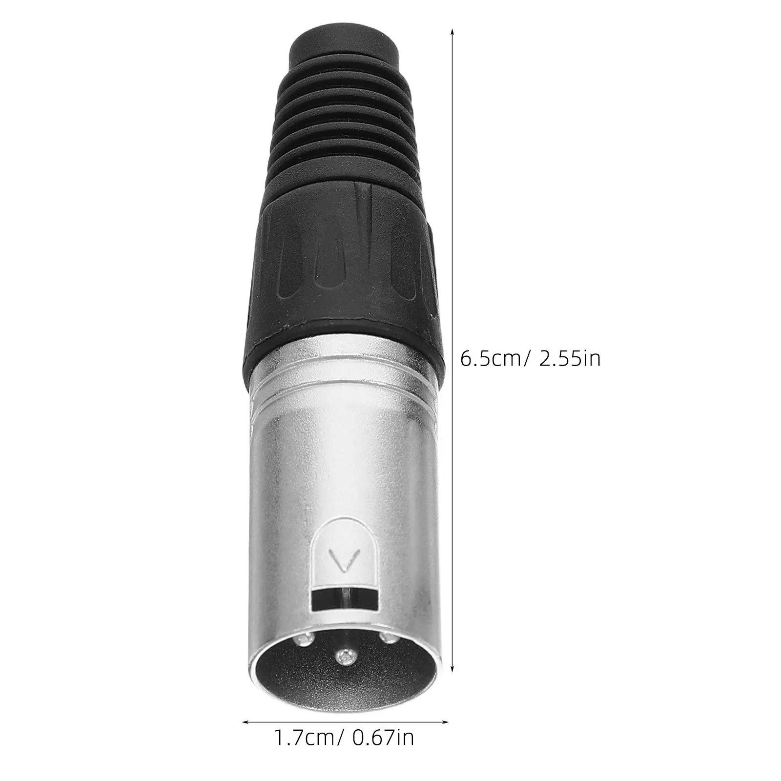 5Pcs 3 Pin Xlr Mic Cable Plugs Male Audio Connector Solder Type Microphone Mixer Power Amplifier Studio Cable End Connector