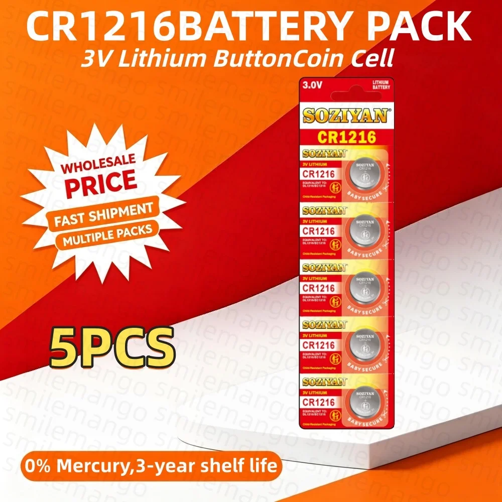 2-50 stuks knoopcelbatterijen CR1216 DL1216 BR1216 LM1216 ECR1216 3V lithium batterijen voor horloges, auto's, speelgoed, sleutels
