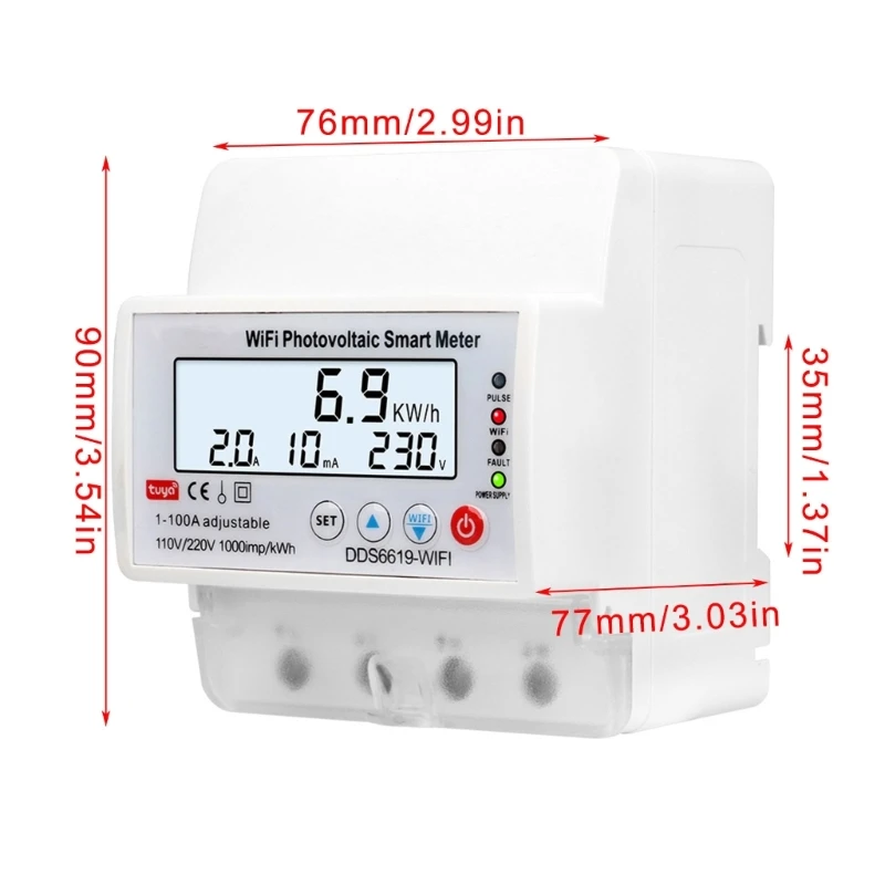 WIFI Intelligent Circuits Breaker With Metering Photovoltaic Meter Breaker