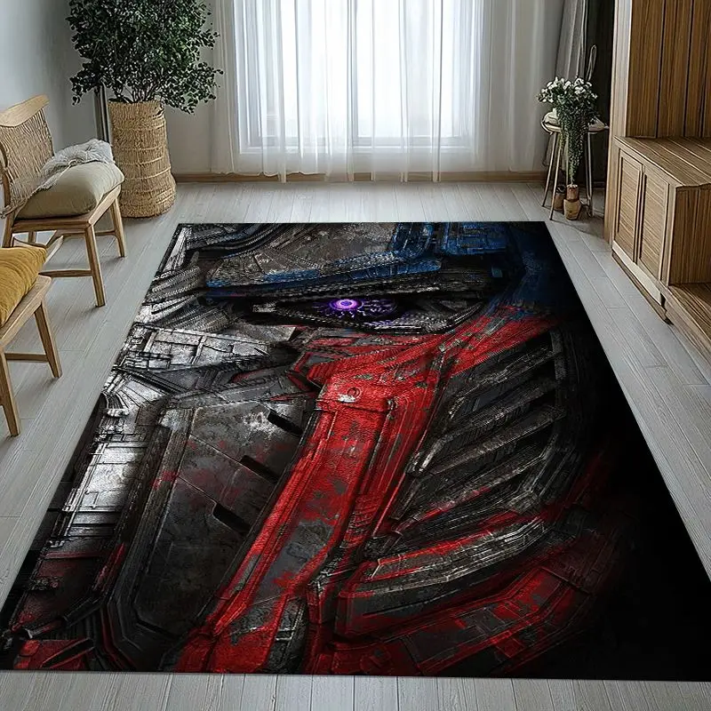 Retro Autobots Transformers Optimus Prime Area Rug,Soft Non-Slip Carpet Mat for Living Room Bedroom,Sofa Floor Rug,Home Decor