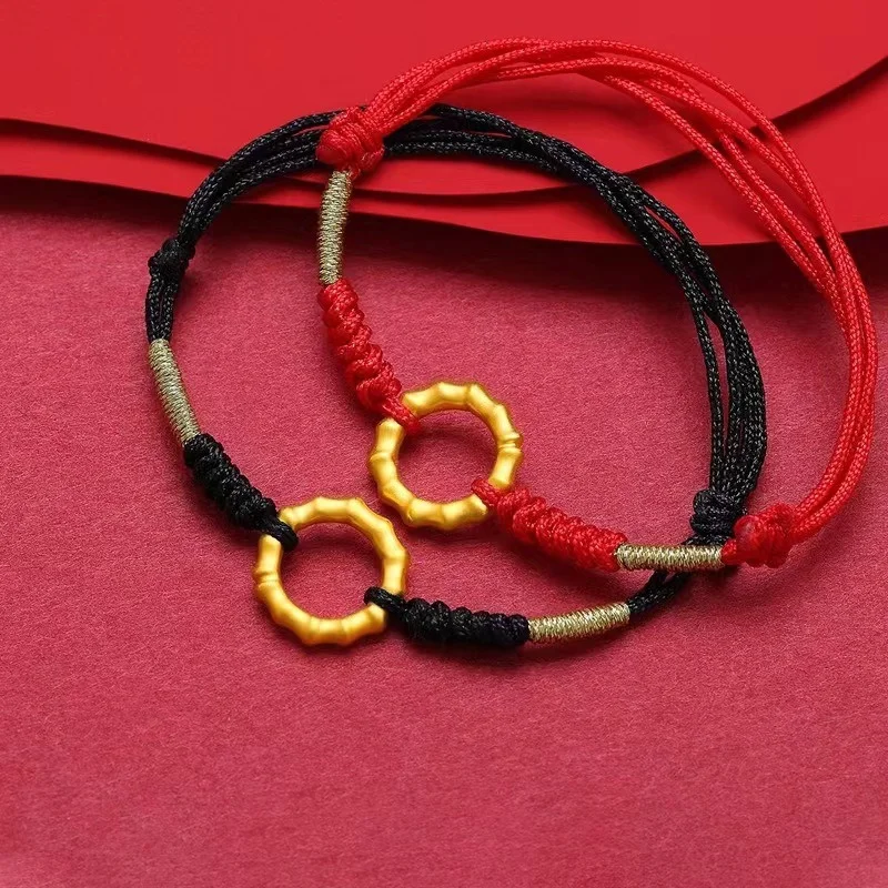 

Bamboo Brings Peace" Ancient Gold AU750 18K Couple Bracelet - Unisex Jewelry, Premium Girlfriend Gift Wholesale