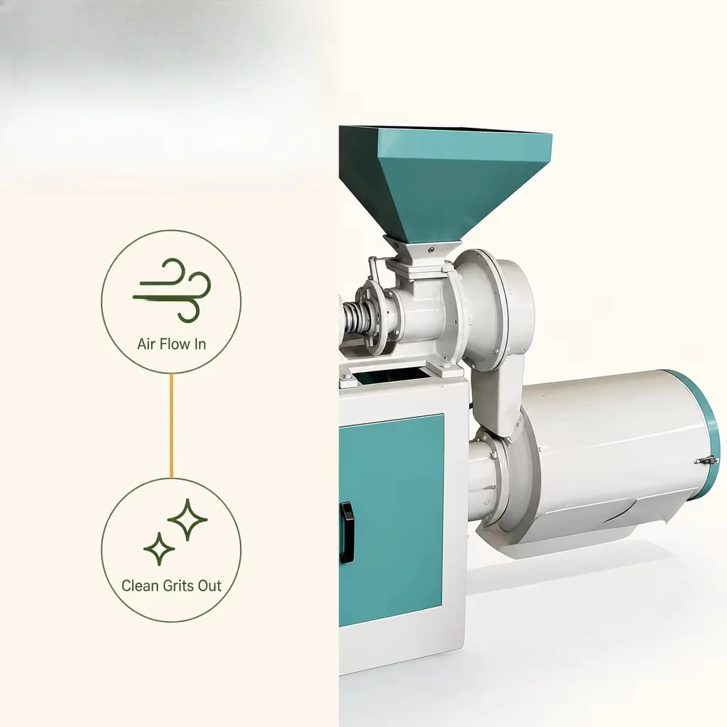 Complete Corn Processing Machine for Maize Peeling Grits Grading and Flour Milling