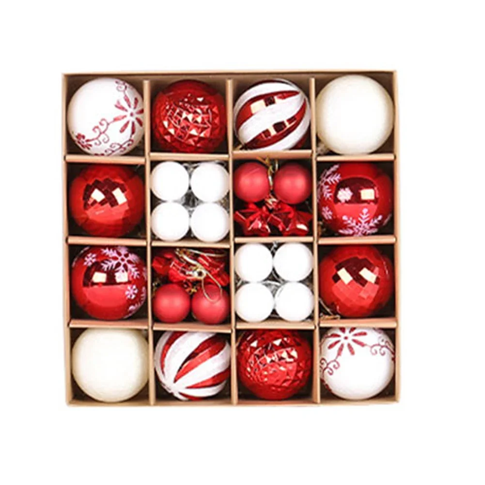 1box 3/6cm Christmas Balls Christmas Tree Ornaments Ball Xmas Hanging Tree Pendants Home Party 2024 New Year Gifts Noel Navidad