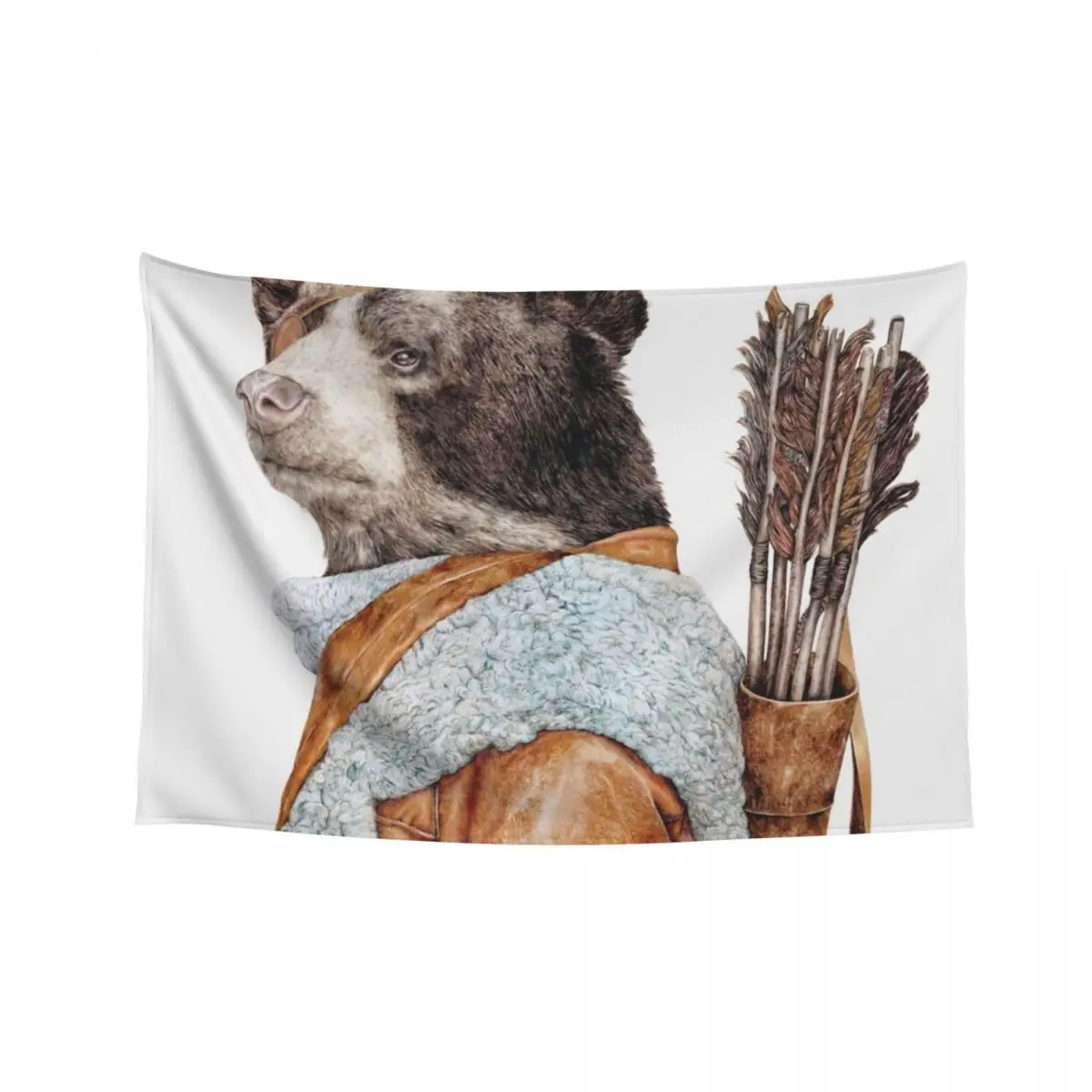 

Hunter Bear Tapestry Room Decorations Aesthetic Decorative Wall Murals Christmas Decoration Cute Decor Tapestry