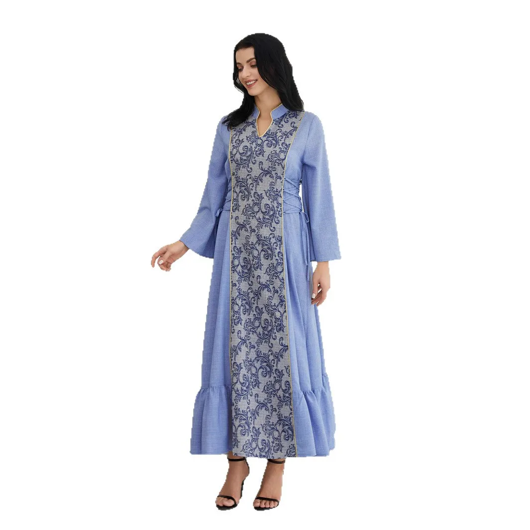 

Muslim Islamic Luxury Abaya Embroidered Flower Hoodie Abaya Conservative Long Sleeve Abaya Designer Dubai Printed Robe