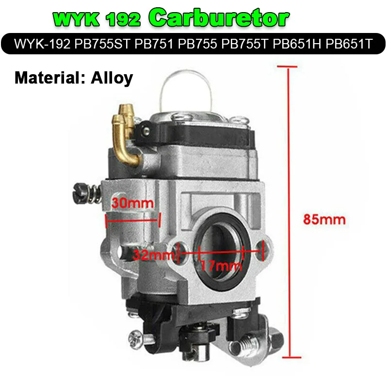 WYK192 Carburetor Carb Kit Lawn Trimmer 1e40-5 Echo PB755ST PB751 Cutter Carburetor Replacement Lawnmower Spare Part Garden Tool 5