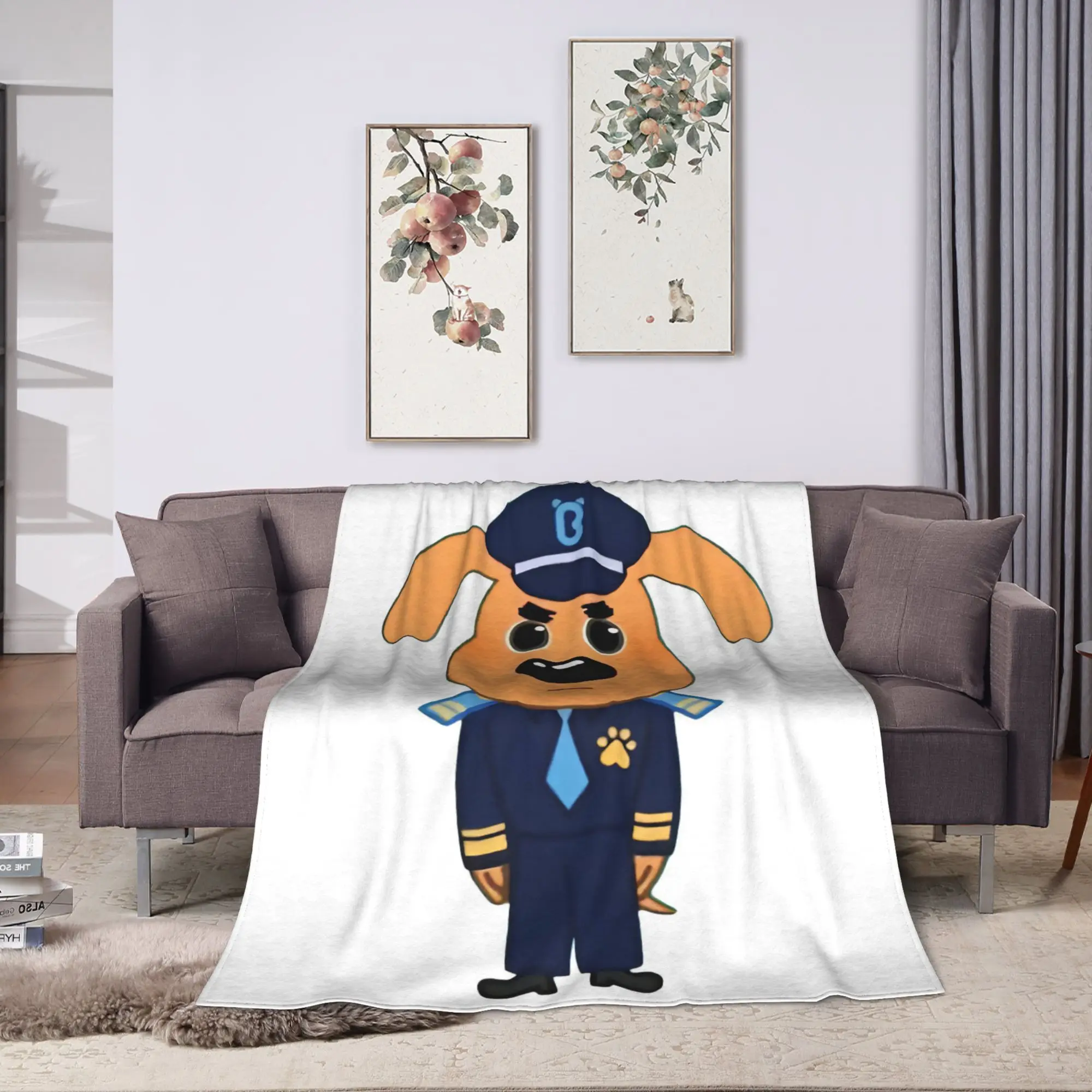 Sheriffs Labradors Blanket Quality Warm  Throw Blanket Winter Girls Boys Outdoor Graphic Bedspread