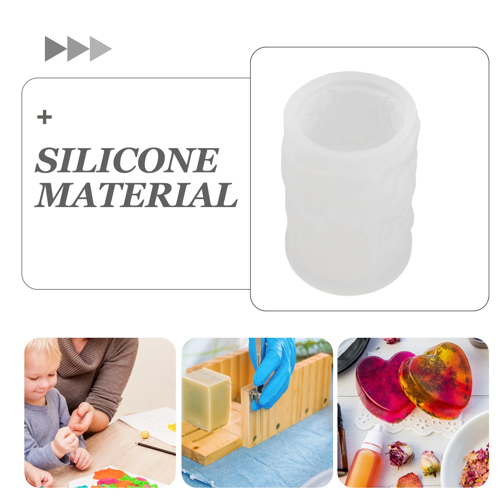 

Silicone Embossed Flower Mold DIY Roman Column Aromatherapy Making Tool Reusable Mold for Crafting Scented Candles At