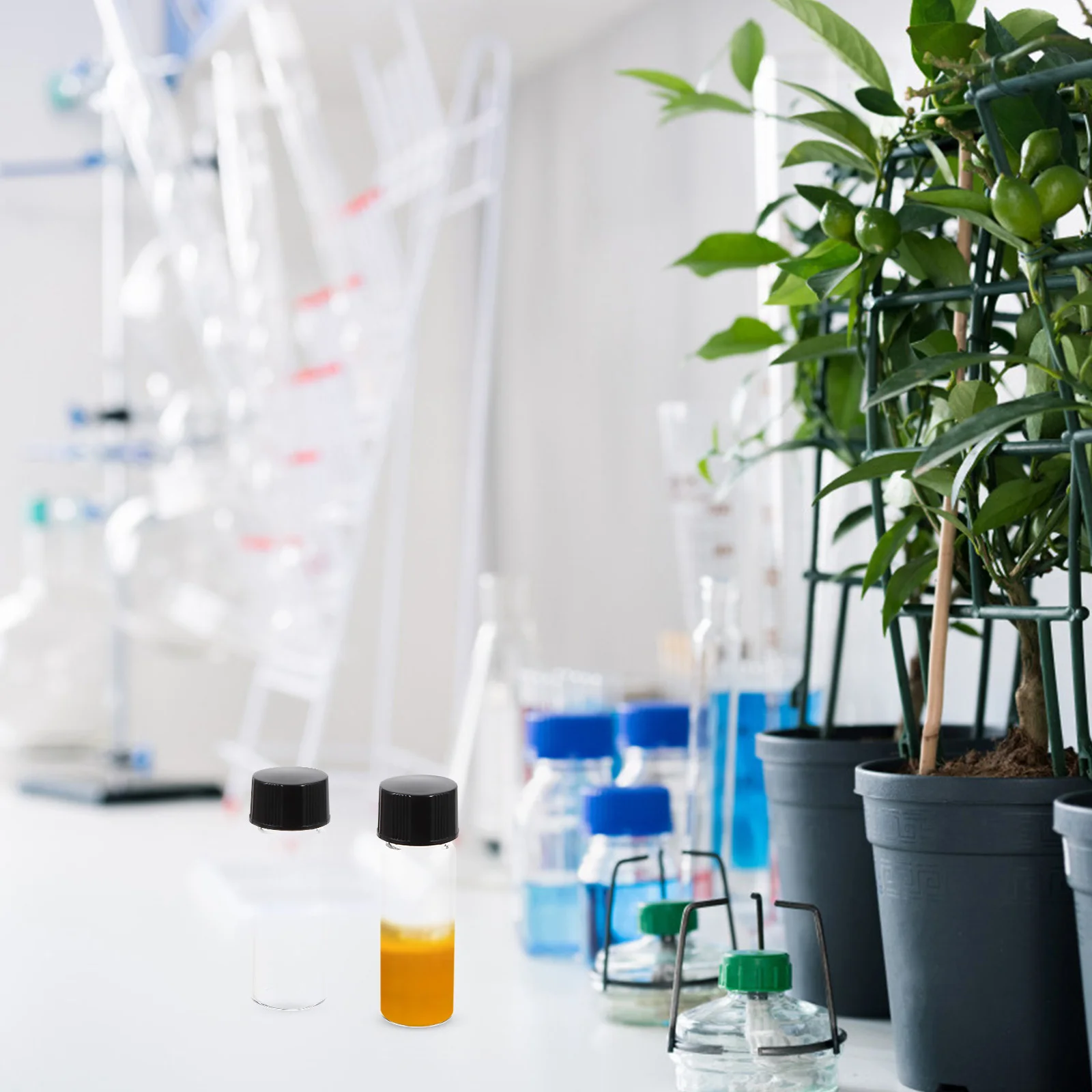 

25Pcs Glass Sample Bottles Clear Refillable Vials Leakproof Lid Essential Oil Lotion Storage Glass Sample Bottles