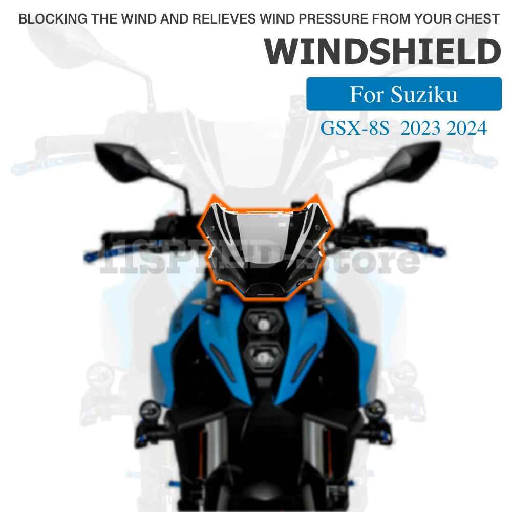 Sport WindScreen Windshield Visor Deflector Fits For SUZUKI GSX-8S GSX8S 2023 2024 gsx8s 2023 2024 Motorcycle Accessories