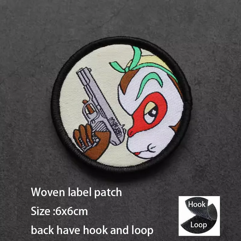 Hot  Animal Series Armband Jungle Tiger Morale Bee and Chinese Dragon Armband Wolf Howling Hook and Loop Patches for Clothing