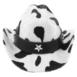 Dog Cowboy Hat Small Puppy Cosplay Cap Non-Woven Pet Hat Cat Holiday Costume Pet Party Decoration Small Cat Dog Pet