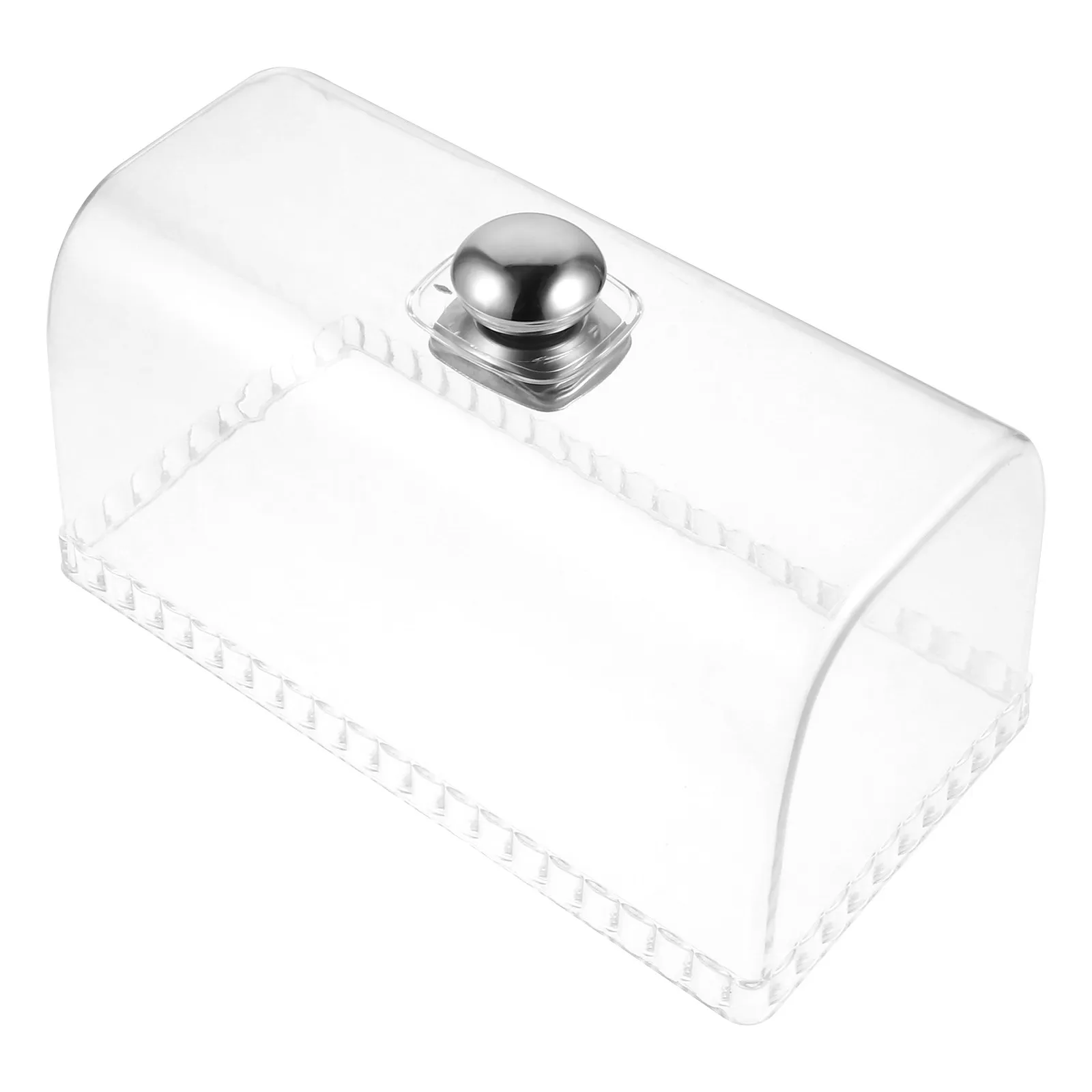 

1Pcs Cake Cover Transparent Dessert Lid Smooth Stainless Steel Handle Restaurant Bakery Display Stand Protective Dome Food Cover