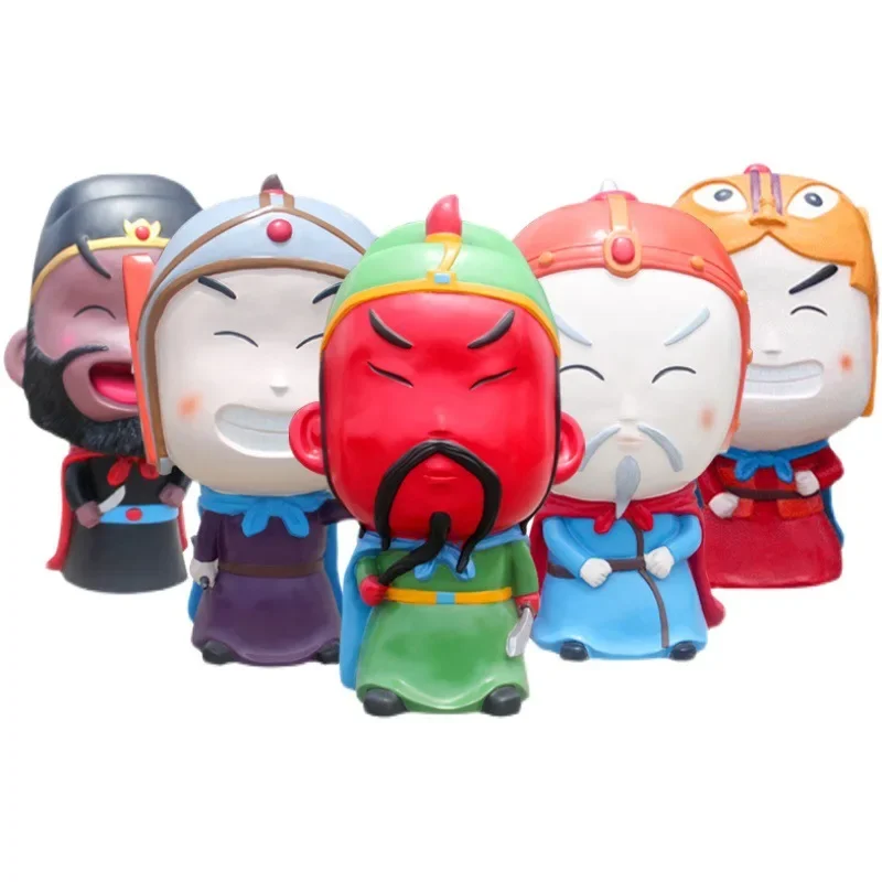 

Cartoon Lucky Guan Yu Character Sculpture Fiberglass Five Tiger Admiral Ornament Garden Landscape