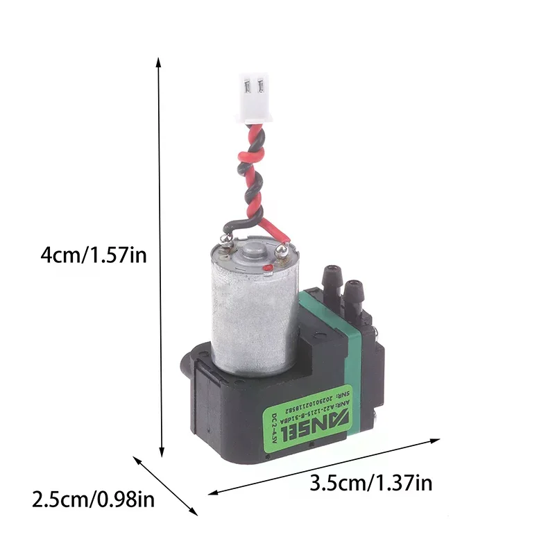 Mini-vacuümpomp DC2-5V 85mA Micro-luchtpomp 650 ml / min Debiet -400 mbar Vacuümgraad Kleine luchtpomp Gasdetectie Bemonsteringspomp