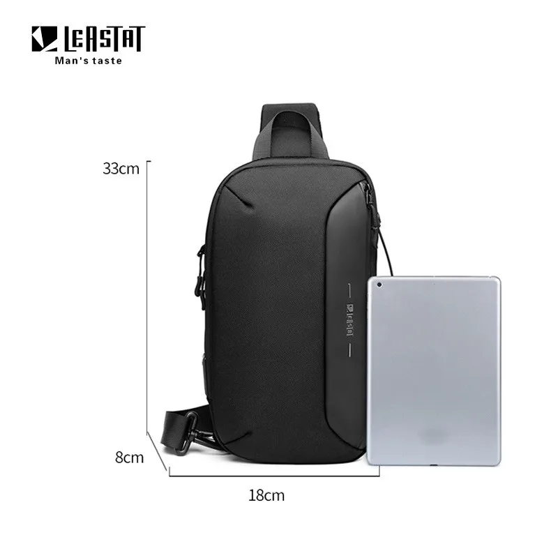 Bolsa de Ombro USB Multifuncional Anti-Roubo para Homens e Mulheres, Impermeável, Viagem, Mensageiro, Crossbody, Sling, Peito, Pacote, Masculino, Feminino