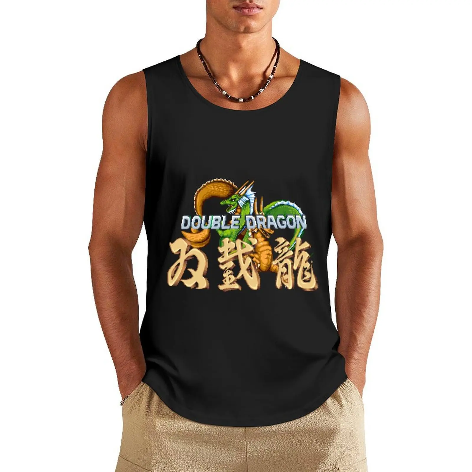 

Double Dragon Tank Top Men's clothing brands fitness summer clothes men 2025