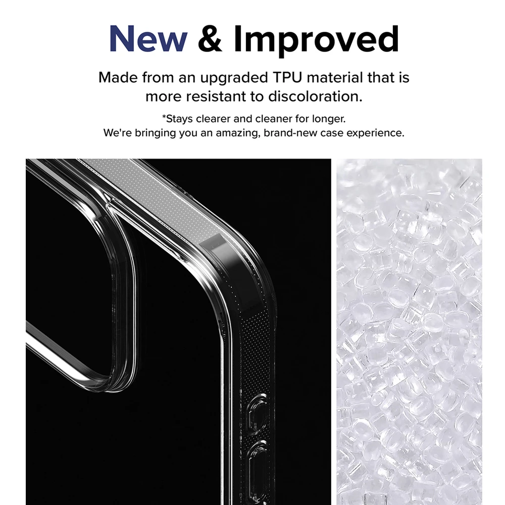 Ringke Fusion for Apple iPhone 15 Pro Case (2023) Clear Back and Soft TPU Frame Hybrid 6.1 Inches Cover