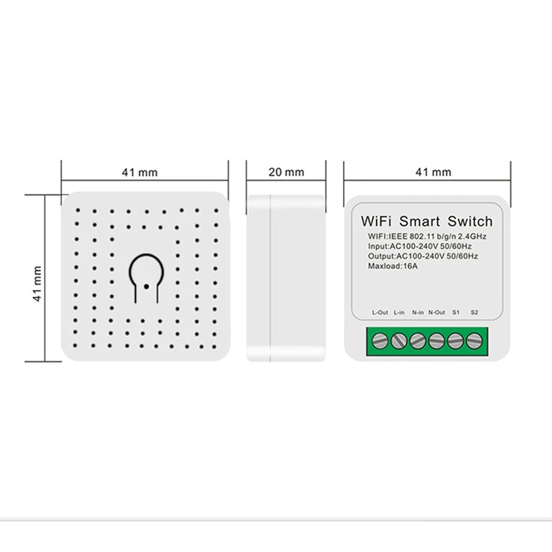 For Matter 16A Smart Wifi Switch One Open Dual Control Control Switches Mini Smart Breaker Voice Control Work With