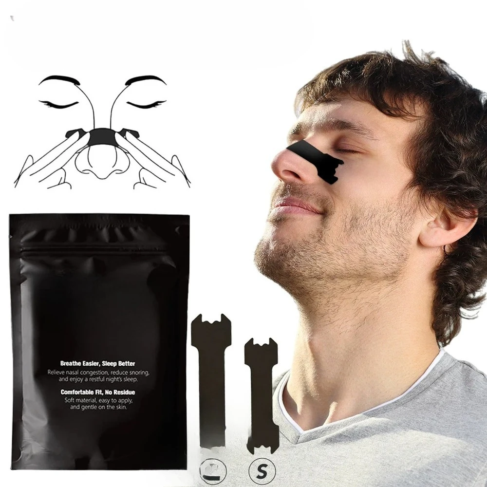 

90/60/30PCS Black Nose Strips Extra Strength Nasal Strips Better Sleeping Anti Snoring Strips for Adult and Child