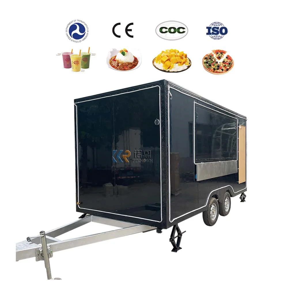 Ice Cream Food Truck Breakfast Cart Fast Food Trailer Mobile Hamburg Food Kiosk Trailer Snack Vending Cart